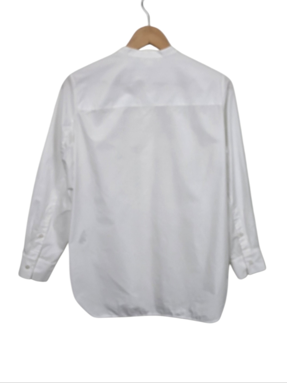 COS Crisp White Waisted Pintuck Granddad Collar Shirt 6 - Picture 8 of 15